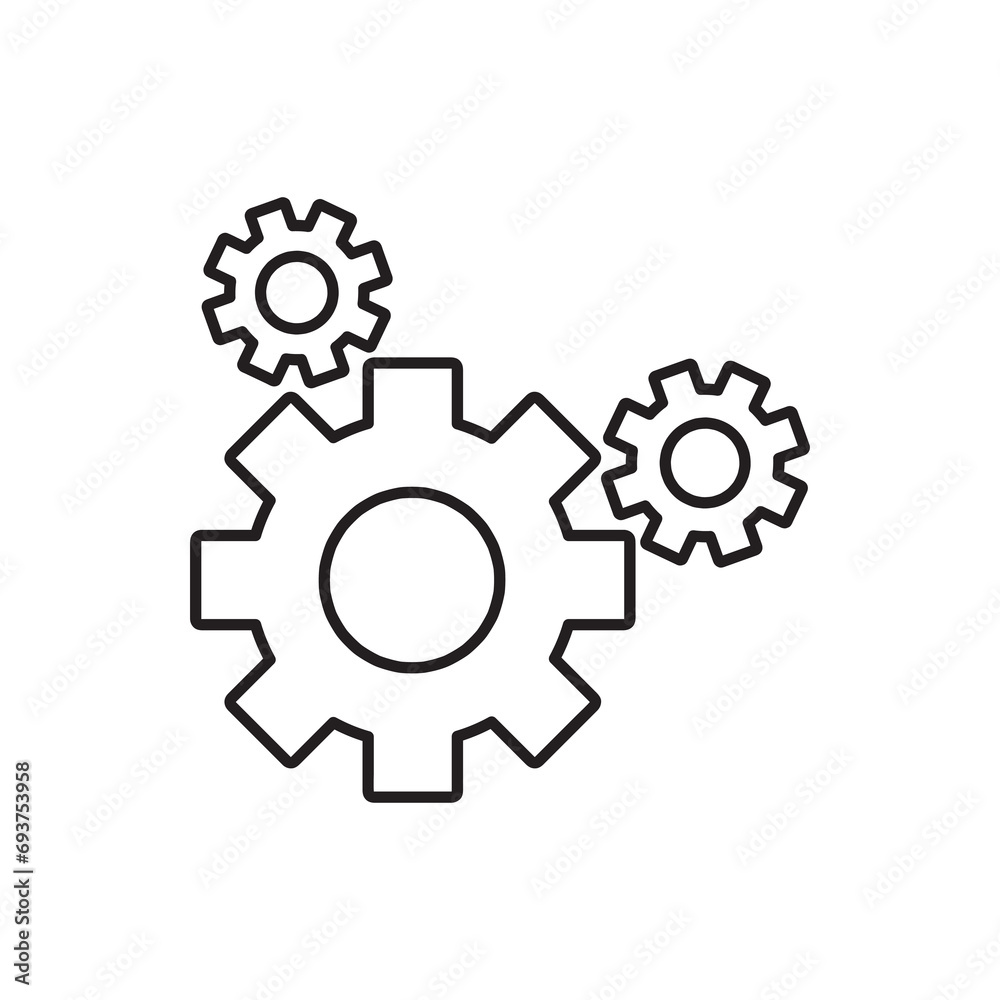 Settings vector icon for industrial liner illustration on white backgrounnd..eps Settings vector icon for industrial liner illustration on white backgrounnd..eps