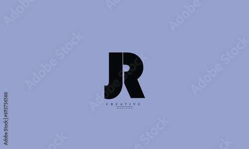 Alphabet letters Initials Monogram logo JR RJ J R photo