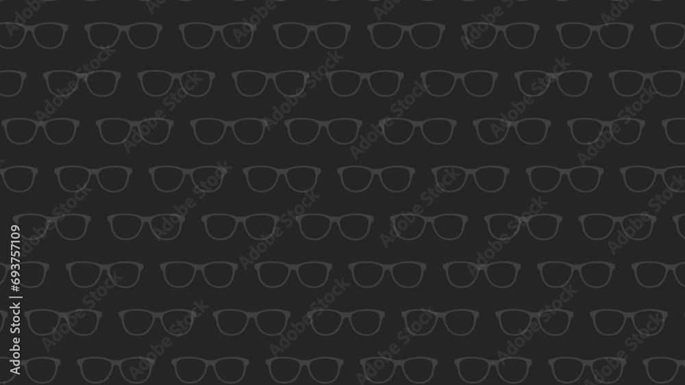 Background loop animation of glasses(black Background loop animation of glasses(black