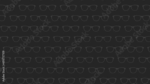 Background loop animation of glasses(black