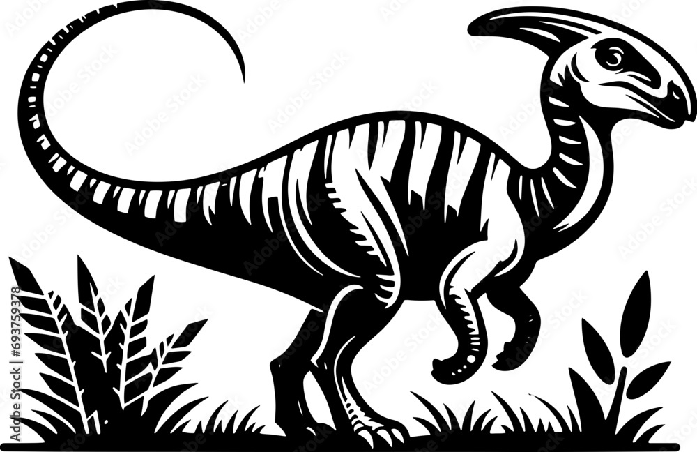 Obraz premium Parasaurolophus icon 15