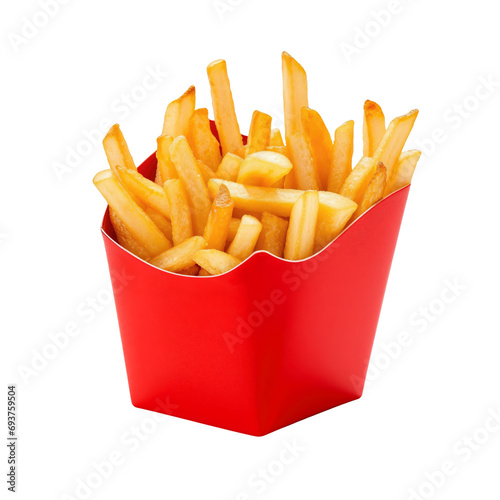 French Fries in a Red Carton Box