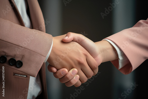close up of business handshake