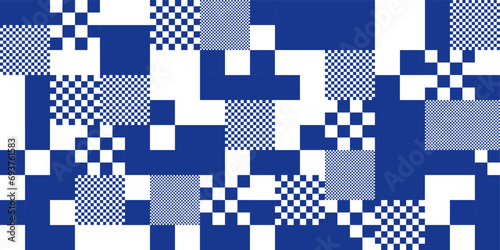 geometric background with bitmap pixel  photo