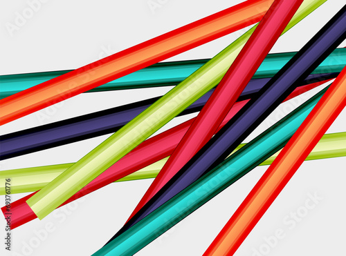 Abstract color straight lines vector background
