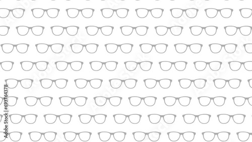 Background loop animation of glasses(white photo