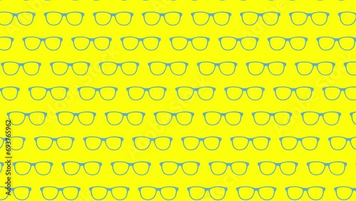  Background loop animation of glasses(yellow and blue