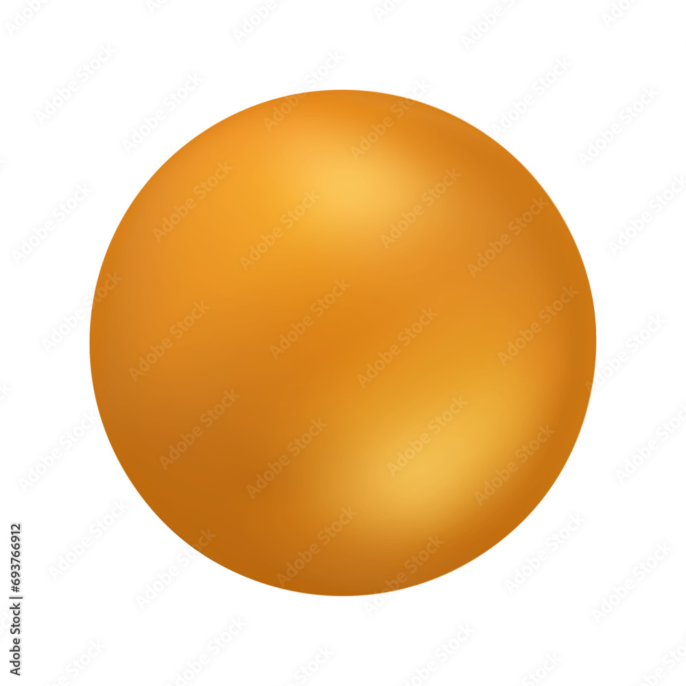 Vector gold spheres isolated on white background