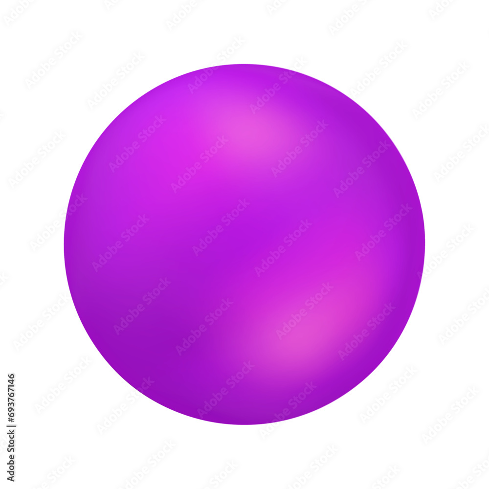 Vector purple spheres isolated on white background