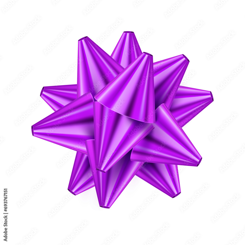 Vector purple gift bow design on white background Vector purple gift bow design on white background