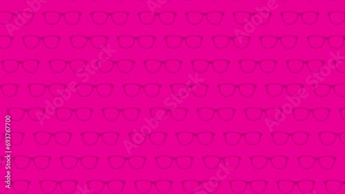 Background loop animation of glasses(pink