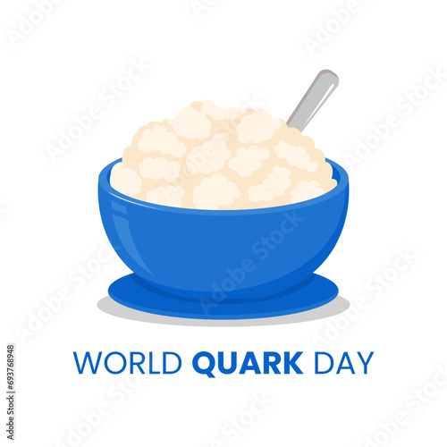 Vector graphic of world quark day illustration