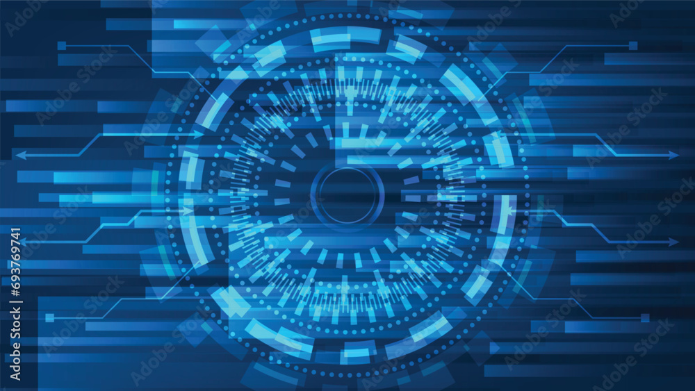 Hi tech circle digital HUD screen for modern graphic design. futuristic technology background concept Hi tech circle digital HUD screen for modern graphic design. futuristic technology background concept