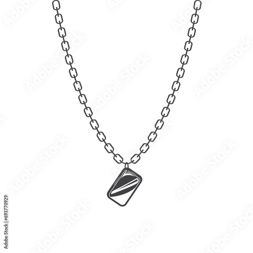 black gold necklace vector element design,with fine gold in square shape, hanging with a gold chain
