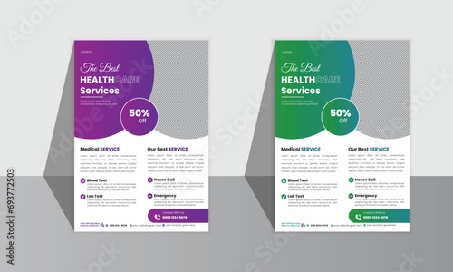 Medical flyer Design , Professional medical design , Corporate healthcare cover a4 template design and flat icons for a report and medical brochure design, flyer, leaflets decoration for printing and 