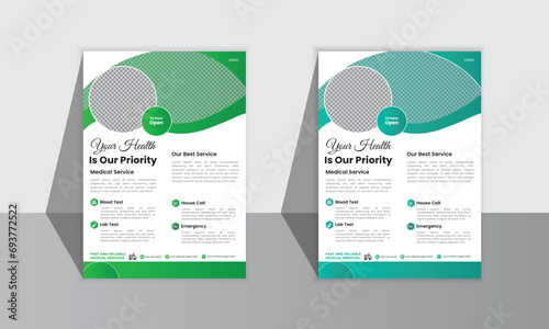 Medical flyer Design , Professional medical design , Corporate healthcare cover a4 template design and flat icons for a report and medical brochure design, flyer, leaflets decoration for printing and 