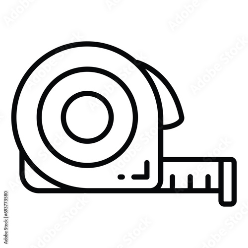 Measurement Tape vector design, an instrument for measuring, inches tape icon