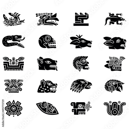 Symbolism of the ancient Aztec Civilization photo