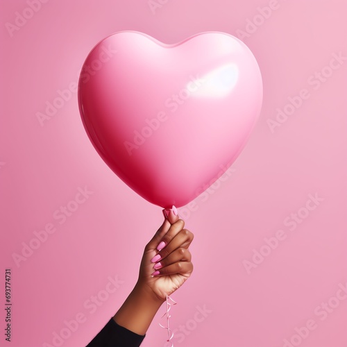 Love Lifts Us Up Hands Holding a Pink Heart-Shaped