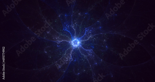 3D manual rendering abstract round light background