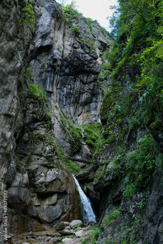 waterfall in the mountains