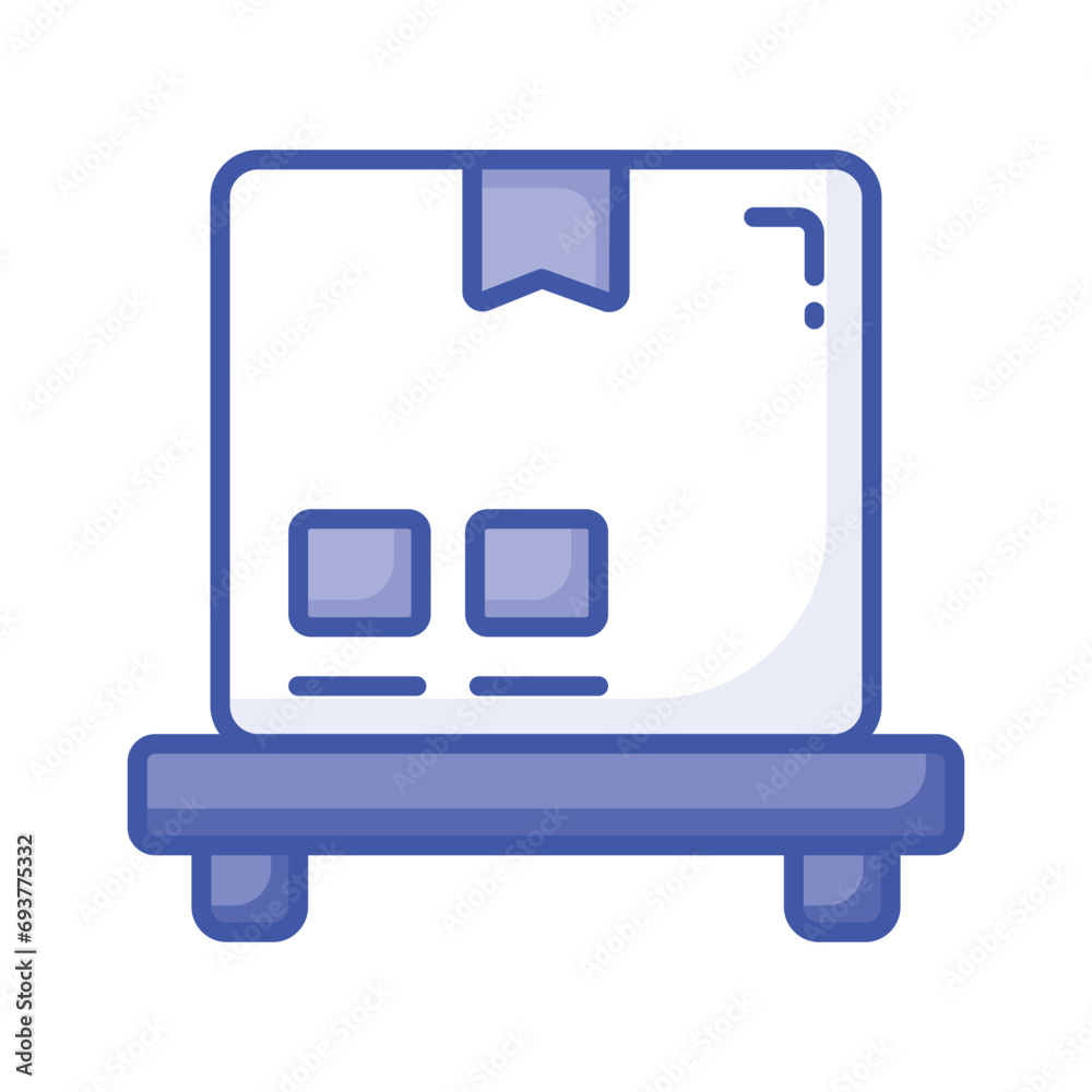 Box on a pallet, vector of logistics collection, cargo box pallet icon Box on a pallet, vector of logistics collection, cargo box pallet icon