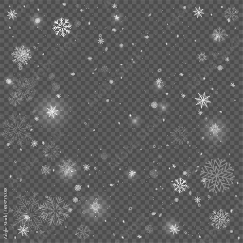 Christmas snowfall winter transparent backdrop