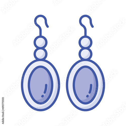 Earrings vector design isolated on white background