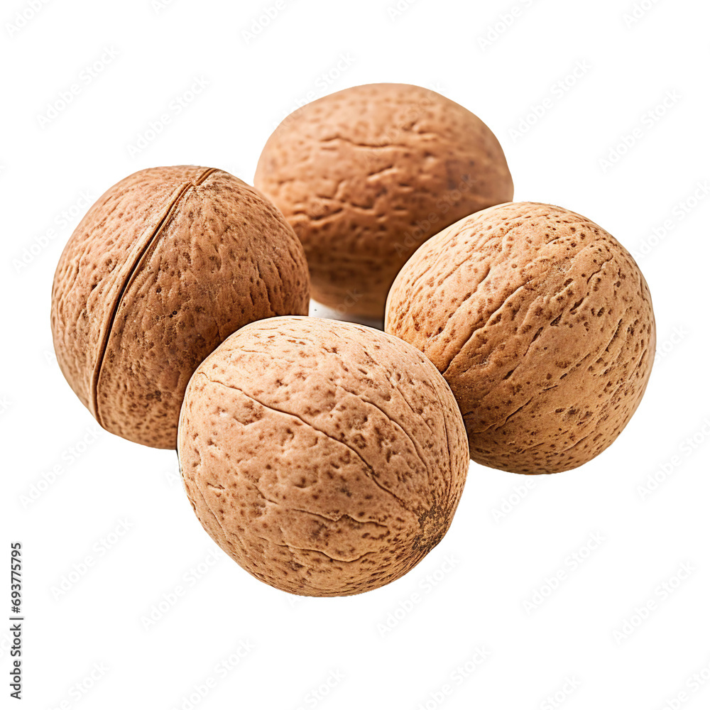 nutmeg, transparent background, isolated image, generative AI nutmeg, transparent background, isolated image, generative AI
