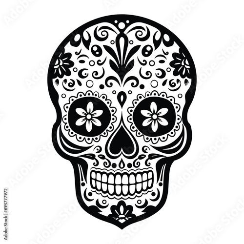 Sugar Skull Vector Illustration