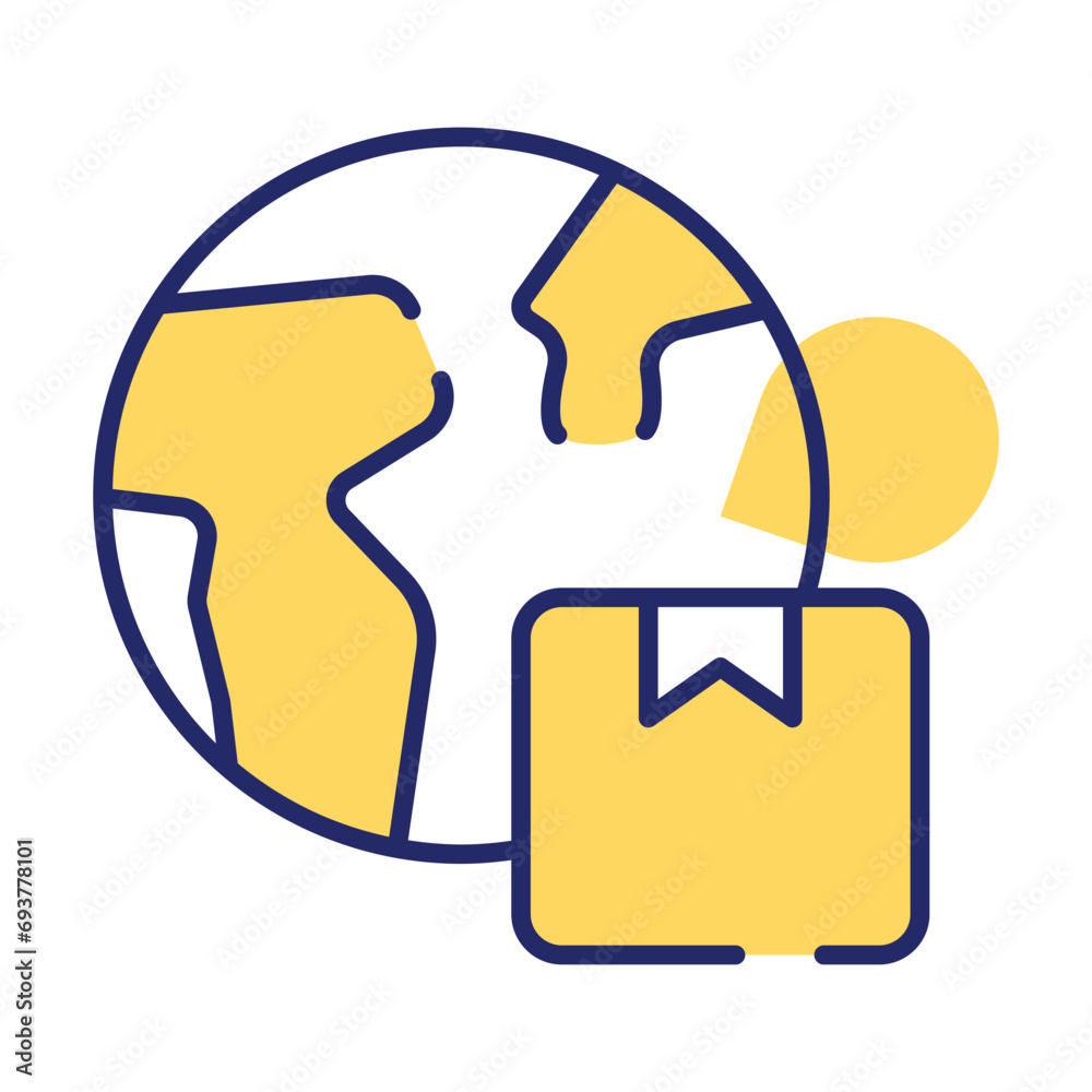 Worldwide Delivery icon design, editable vector of global delivery Worldwide Delivery icon design, editable vector of global delivery