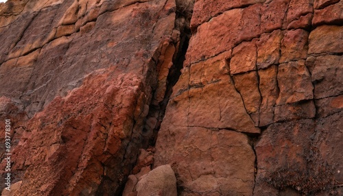 Red rock texture of the mountains.