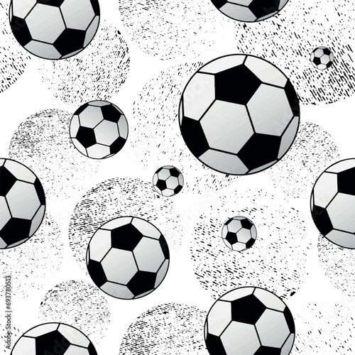 pattern with soccer balls.	