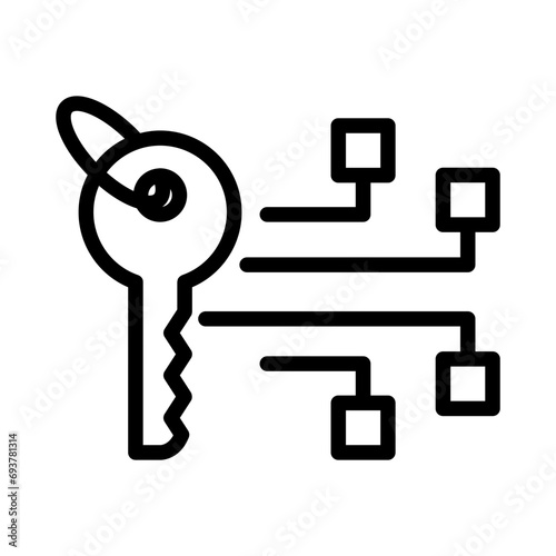 Key to access the entire system. Icon about digital security system
