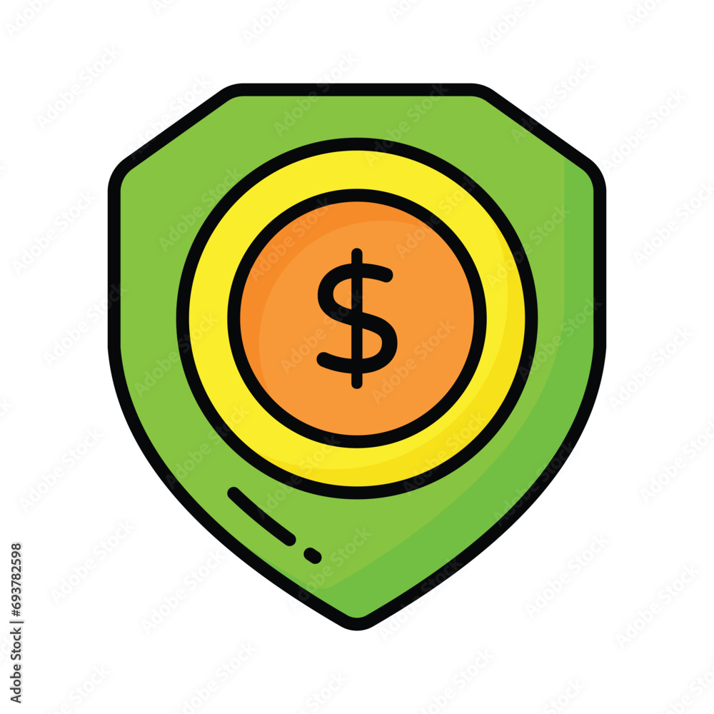 Get this visually appealing vector of financial security, ready to use icon of secure investment Get this visually appealing vector of financial security, ready to use icon of secure investment