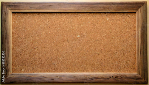 cork board. cork frame. Wood frame. Natural background.