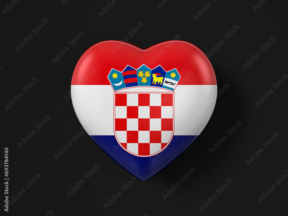 Croatia heart flag