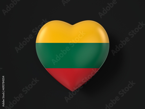 Free Download Lithuania heart flag - GFXLoad