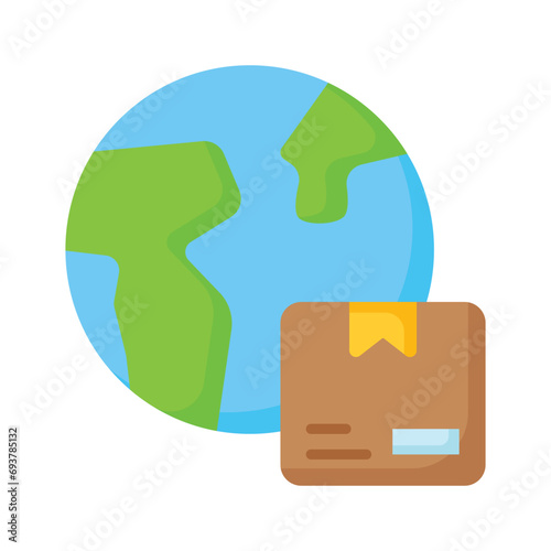 Worldwide Delivery icon design, editable vector of global delivery