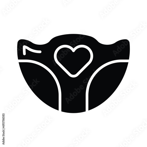 Baby nappy vector design, isolated on white background