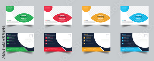 Modern Creative Corporate Post Card Template, Vector Template for Opening Invitation Editable, Professional Business Postcard Design, Event Card Design, Invitation Design, Direct Mail EDDM Template