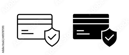 Insurance icon vector set. Financial risks symbol