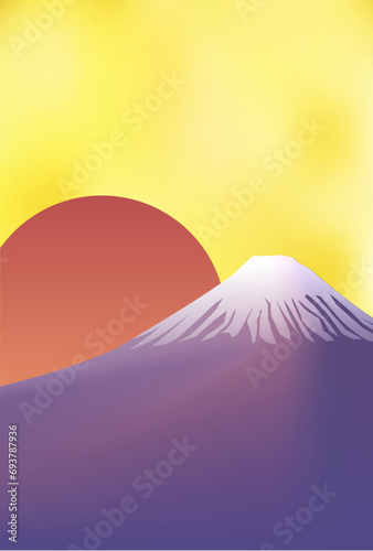 富士山 年賀状 背景