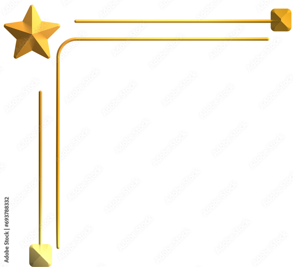 gold border corner 3d gold border corner 3d