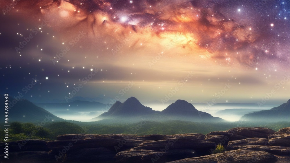 Yoga health and wellness meditation galaxy background Yoga health and wellness meditation galaxy background