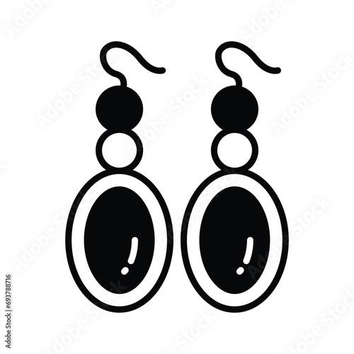 Earrings vector design isolated on white background