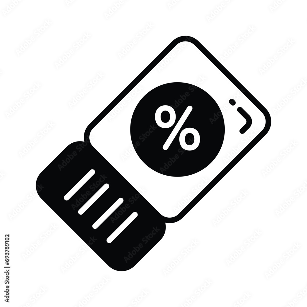 Naklejka premium Discount and promotion offer tag vector design, shopping coupon symbol, special offer sign