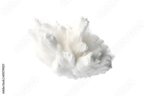 explosion powder 3d rendring isolated on white background. Generative AI. photo