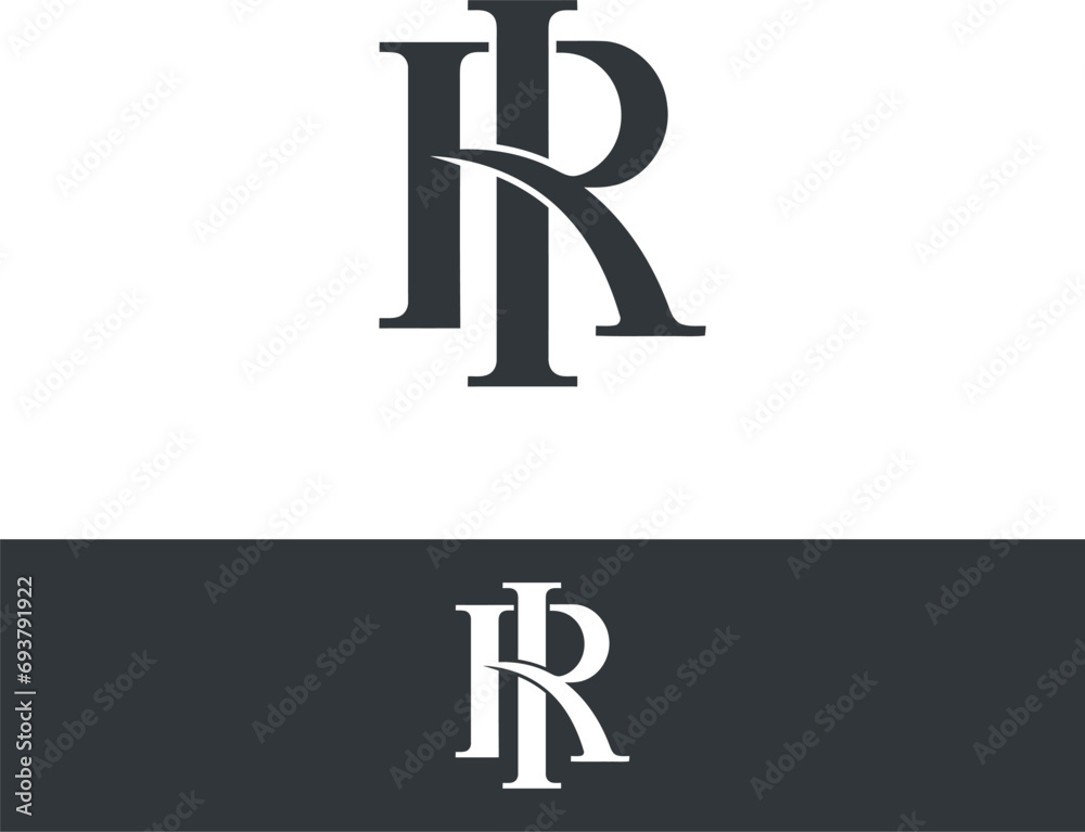 RI, IR, initial Letter Logo RI, IR, initial Letter Logo