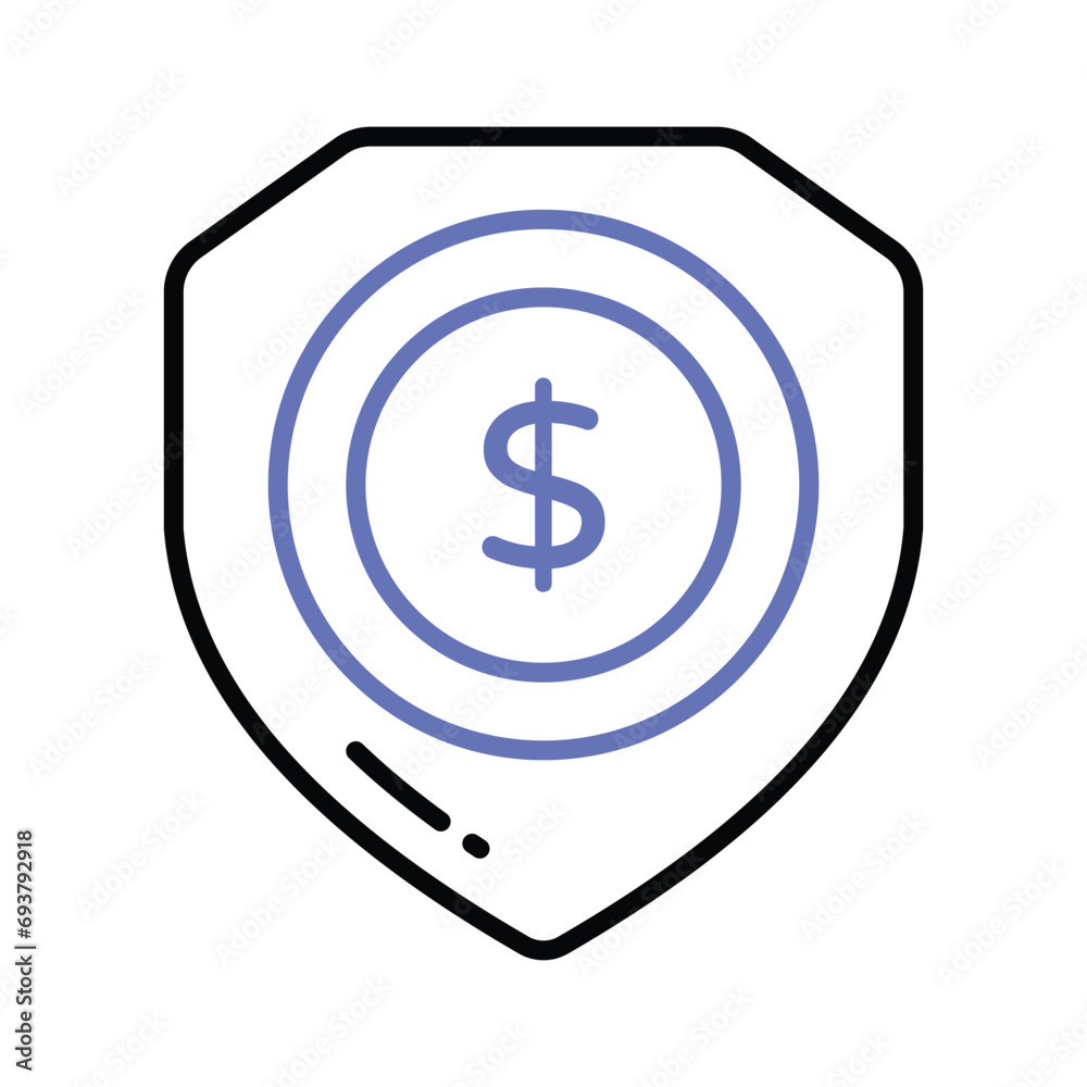 Get this visually appealing vector of financial security, ready to use icon of secure investment Get this visually appealing vector of financial security, ready to use icon of secure investment